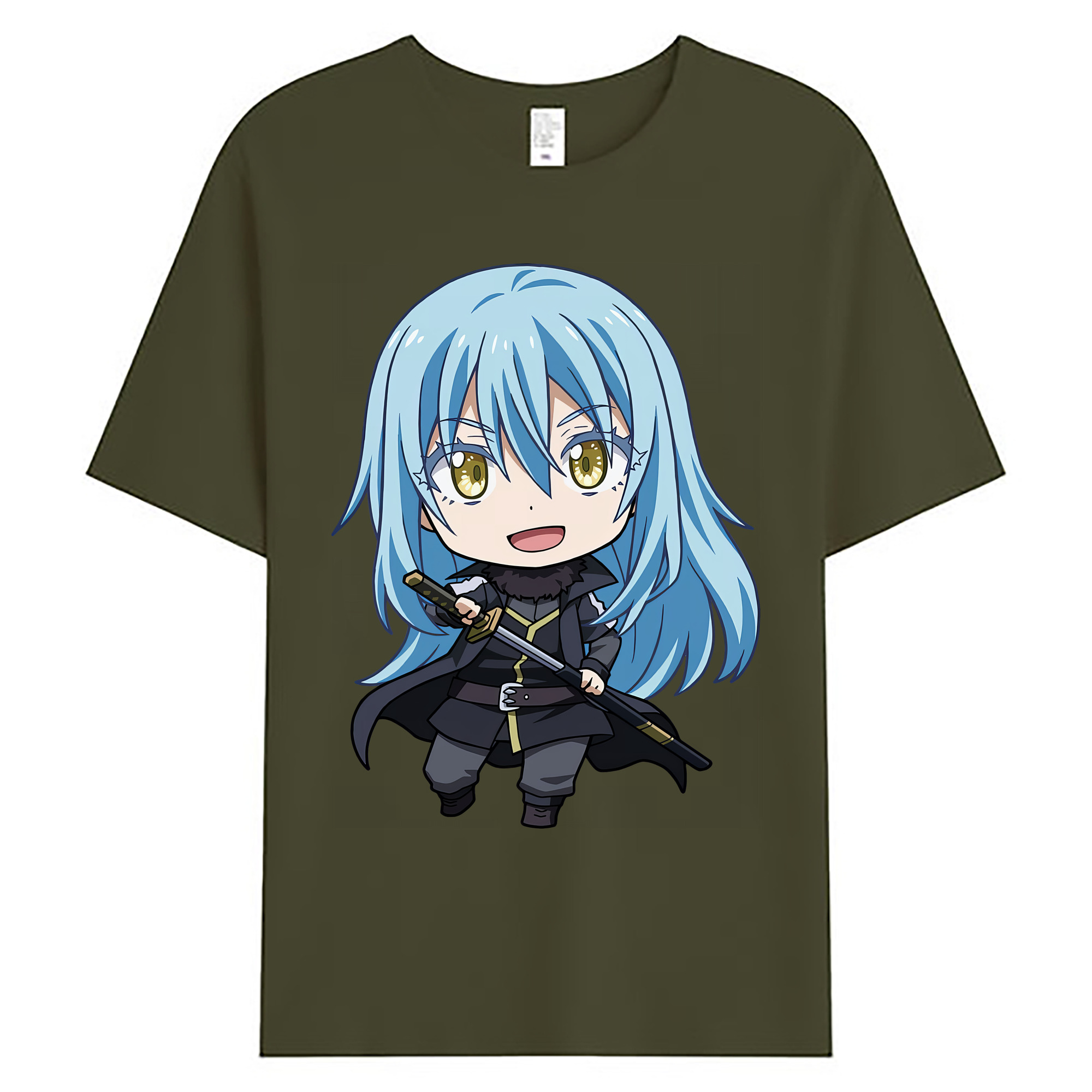 （画像用） 転スラ Regarding Reincarnated to Slime 綿100％ メンズ半袖Tシャツ｜肌触りやわらか＆通気性